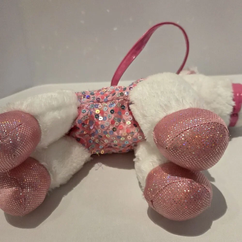 Poochie & Co Girl's Sparkly Pink White Unicorn Pony Horse purse bag